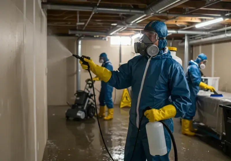 Basement Sanitization and Antimicrobial Treatment process in Montgomery County, IN